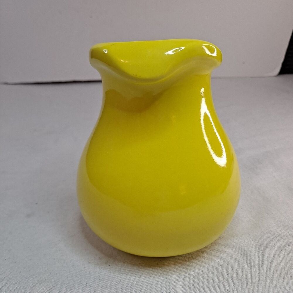 Vintage Royal Haeger Ceramic Pottery #377 Pitcher USA Bright Yellow 6” - Picture 2 of 11